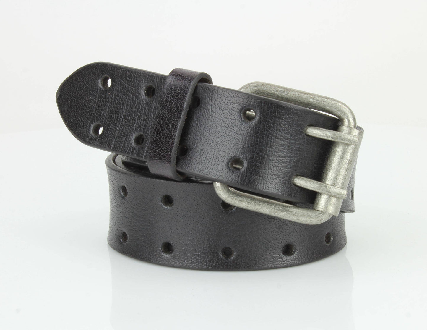 Double Prong Full Grain Leather Belt ABB 008