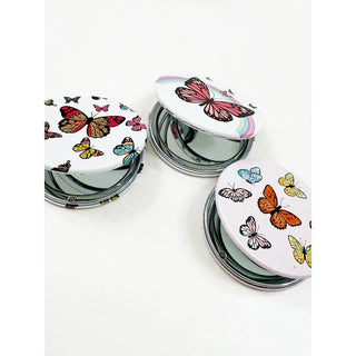 Butterfly Double Sided Circle Cosmetic Mirror