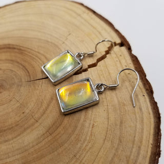 Simple Moonstone Square Earrings