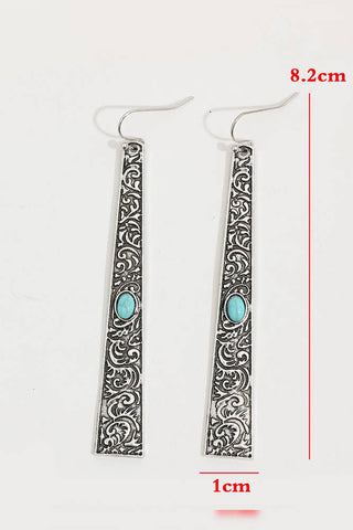 Western Turquoise Alloy Earrings