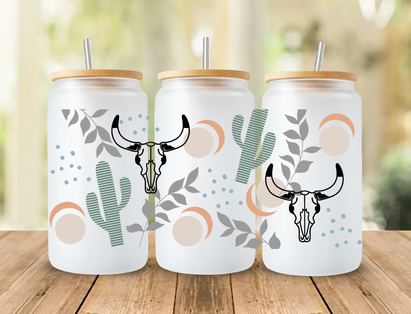 Western Boho- frosted cup