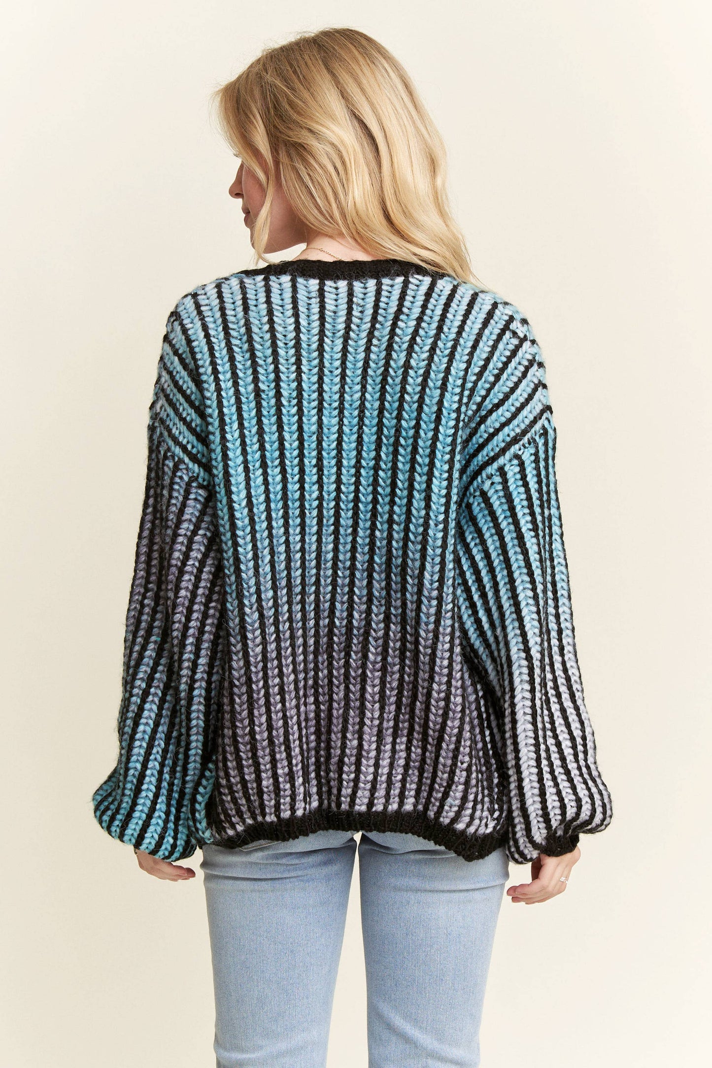 Adora MULTI COLOR OMBRE SWEATER CARDIGAN