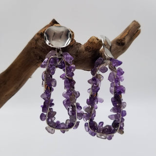 Handmade Natural Amethyst Earrings
