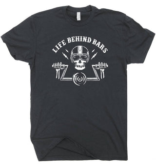 Motorcycle Shirt Life Behind Bars Biker Harley Cool Graphic