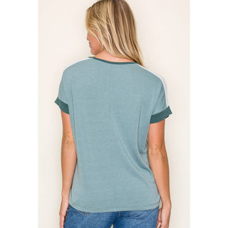 STACCATO V NECK TERRY TOP