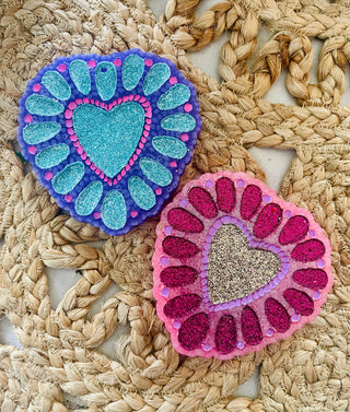 Squash Blossom Heart Car Freshie