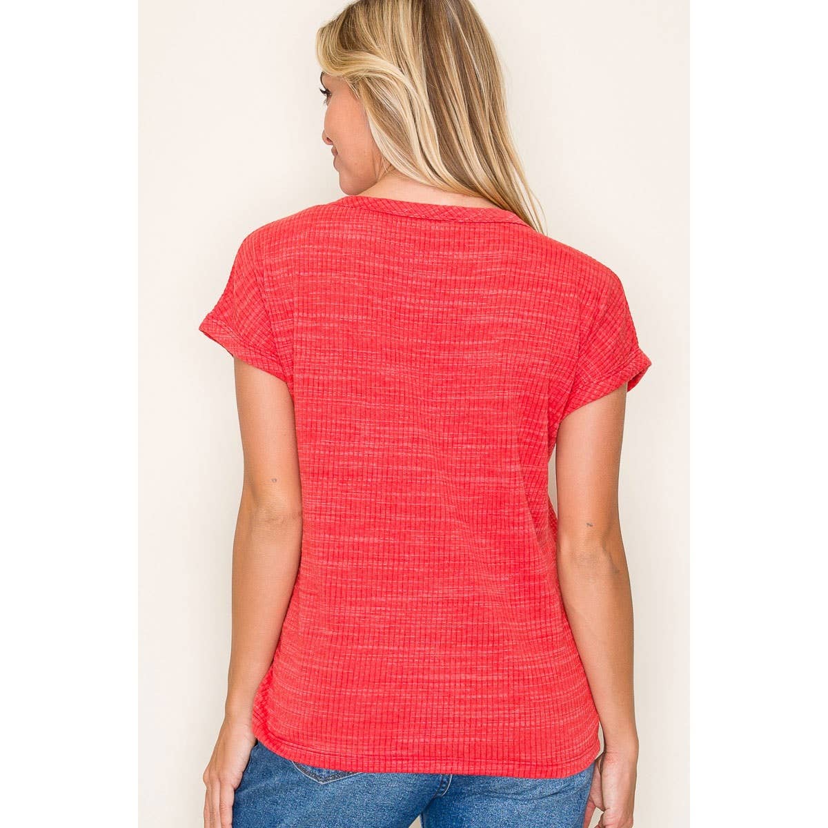 Staccato CREW NECK TEXTURED KNIT TOP Green