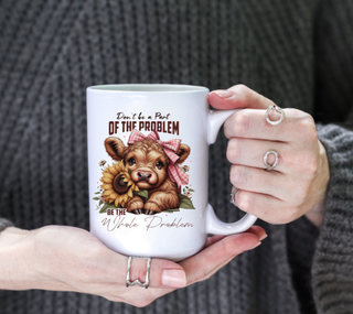 Highland Cow Silly Problem 15oz Coffee Mug
