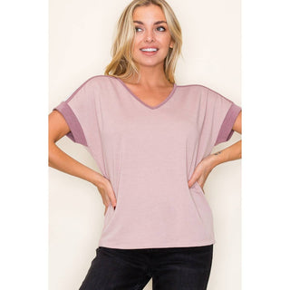 STACCATO V NECK TERRY TOP
