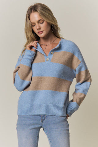 Adora COZY CHIC STRIPED SWEATER