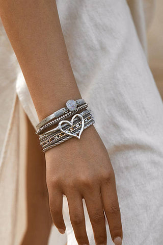 Bohemian Heart Pendant Bracelet
