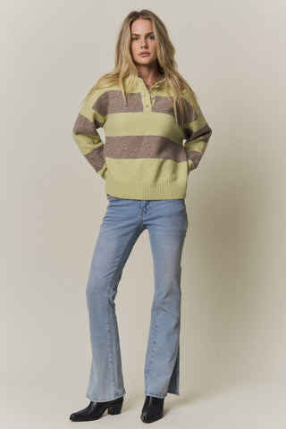 Adora COZY CHIC STRIPED SWEATER