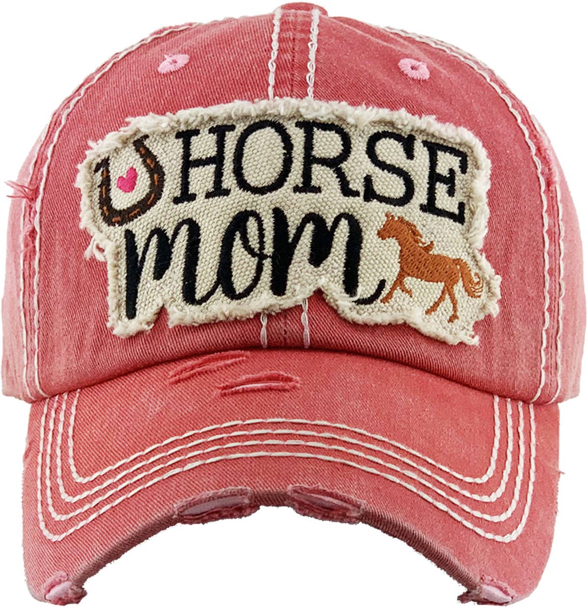 HORSE MOM Washed Vintage Ballcap