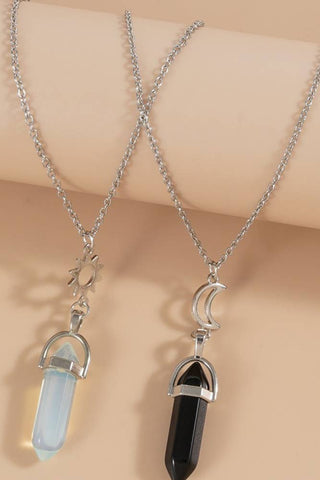 Crystal Stone Couple Necklace