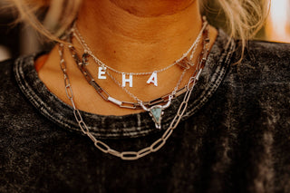Turquoise Stone Steer head Skull Necklace