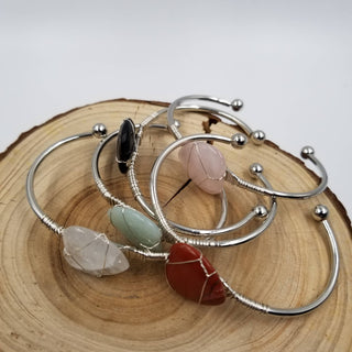 Handmade Natural Crystal Heart Bracelet