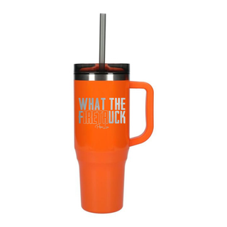 What The Firetruck Laser Etched 40oz Tumbler + Straw