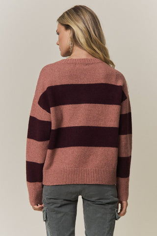 Adora COZY CHIC STRIPED SWEATER