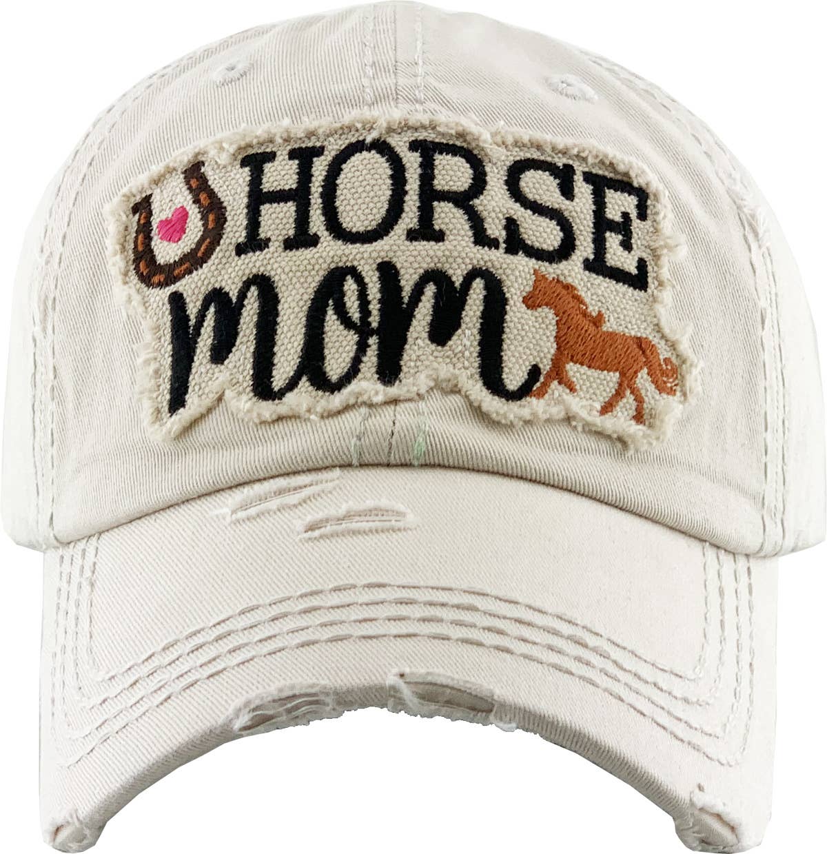 HORSE MOM Washed Vintage Ballcap