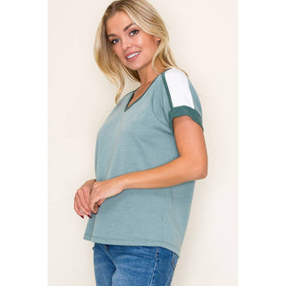STACCATO V NECK TERRY TOP