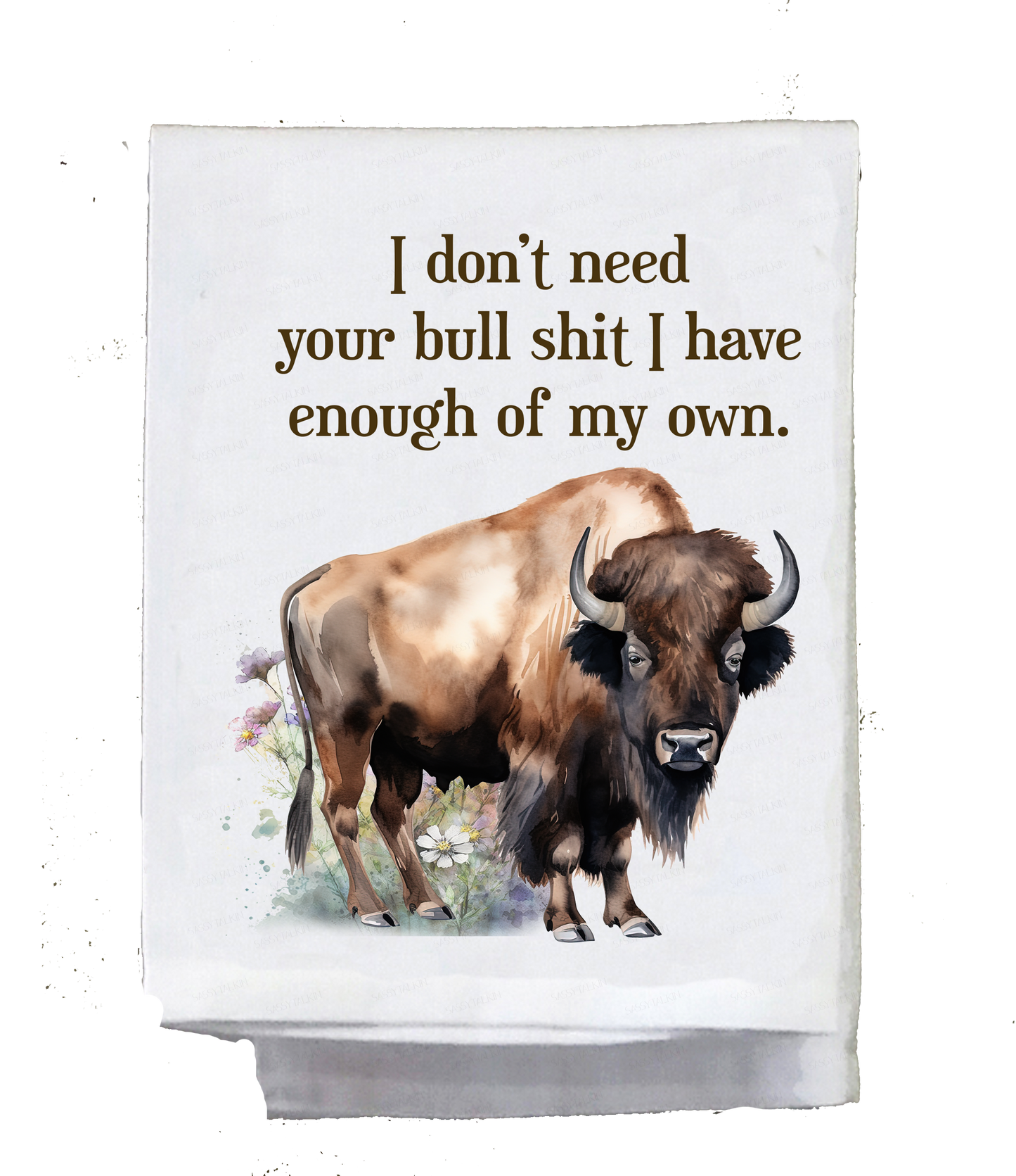 Animal, Dish Towel, Bison