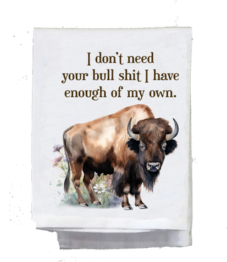 Animal, Dish Towel, Bison
