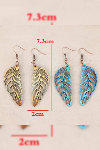 Colorful Feather Wooden Earrings SP388