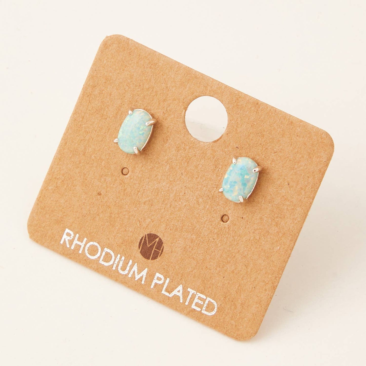 Opal Stone Stud Earrings