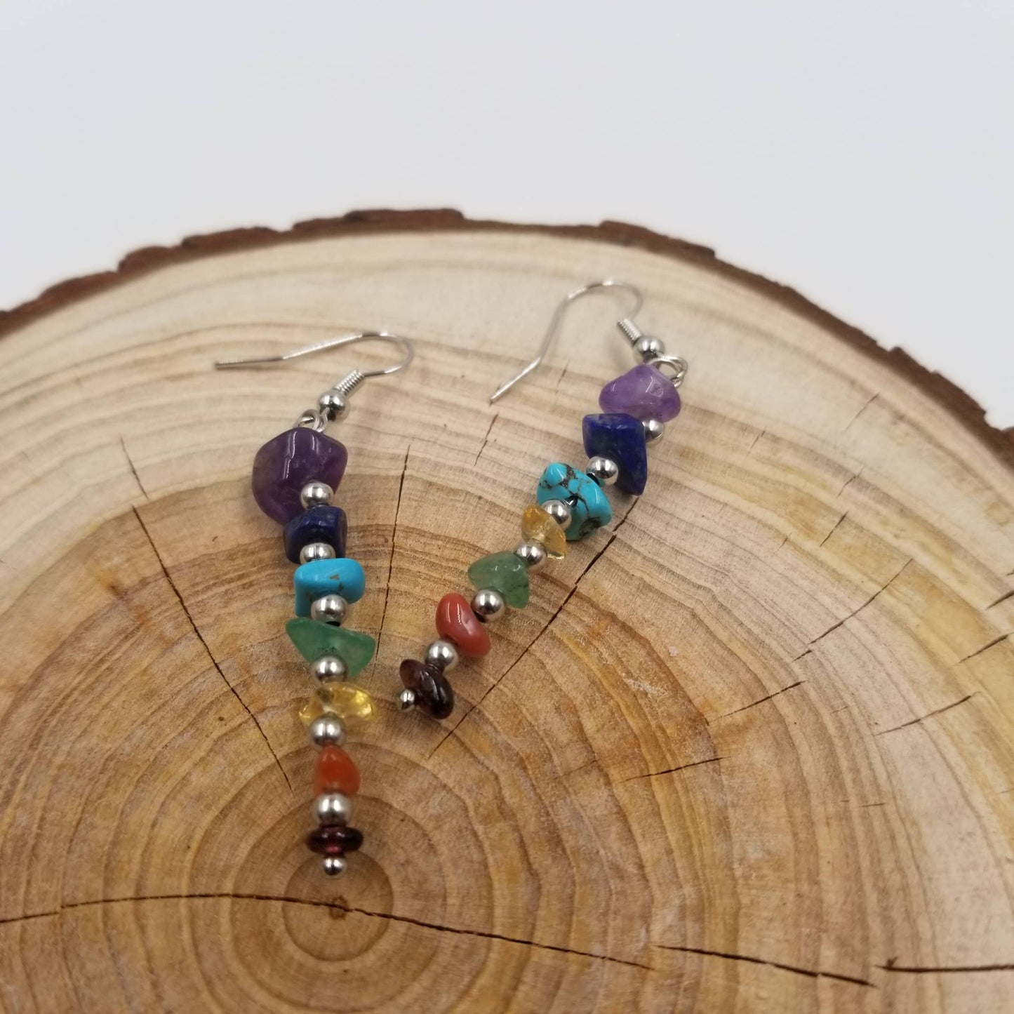 Handmade Colorful Natural Stone Earrings