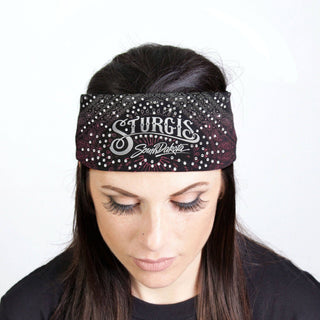 Hot Leathers Bling Bands Sturgis Bandana Rhinestone Crystal Headband Wraps