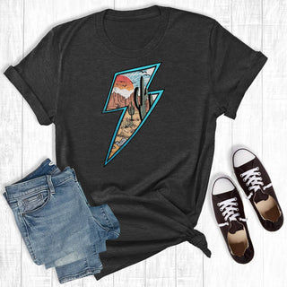 Western Desert Lightning Bolt Black