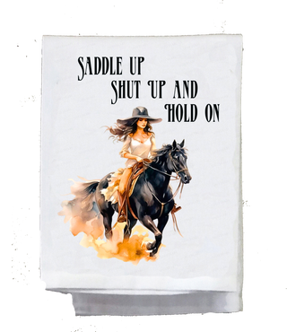 Cowgirl, Dish Towel, Cowgirls on Horses