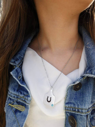 Cattle Tag Necklace - Horseshoe