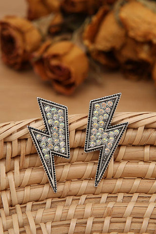 Rhinestone Lightening Earrings