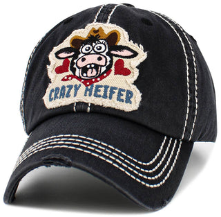 Crazy Heifer Vintage Ballcap