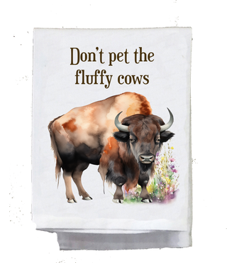 Animal, Dish Towel, Bison