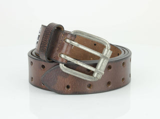 Double Prong Full Grain Leather Belt ABB 008