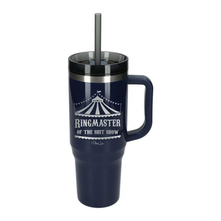Ringmaster Of The Shitshow Laser Etched 40oz Tumbler + Straw