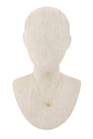 GOLD DIPPED HEART LINKED NECKLACE  SB28917-
