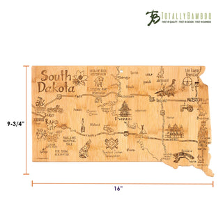 Destination South Dakota Cutting Board with Engraved Artwork