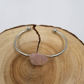 Handmade Natural Crystal Heart Bracelet