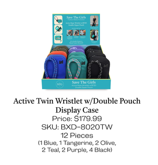 Save The Girls Active Twin Wristlet w/Double Pouch