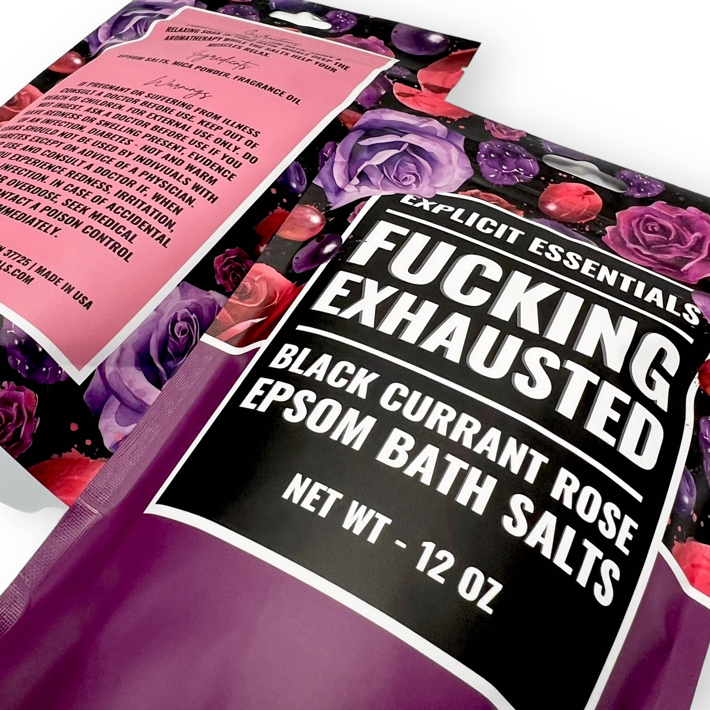 Fucking Exhausted Bath Epsom Salts 12oz Bag