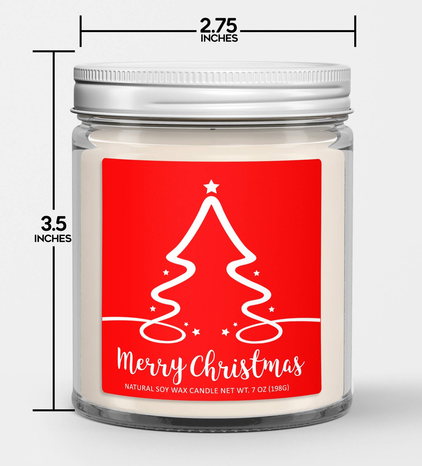 Merry Christmas, Soy Candle.  Christmas Candle Tree