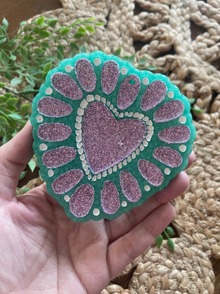 Squash Blossom Heart Car Freshie