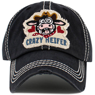 Crazy Heifer Vintage Ballcap