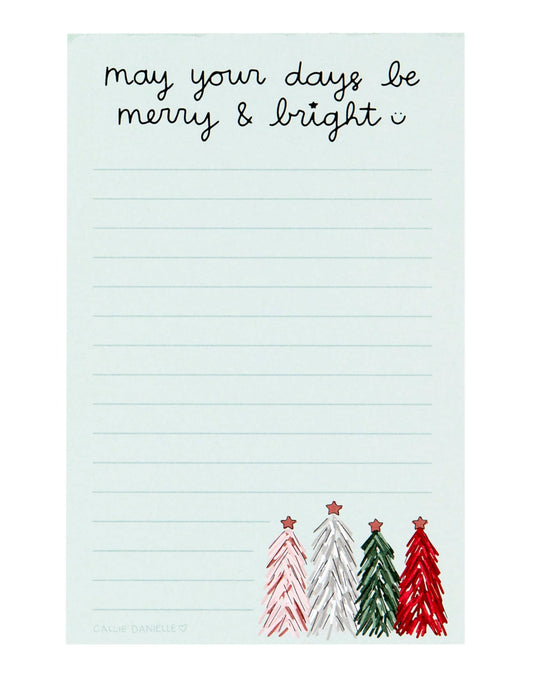 Merry & Bright Trees Notepad