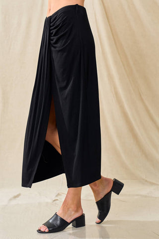 Ruched Detail Midi Skirt - 6385S