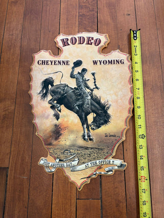 Rodeo Bucking Horse (Metal  Sign)- Cheyenne Wyoming