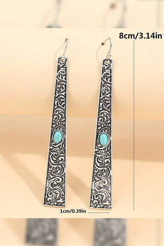 Western Turquoise Alloy Earrings
